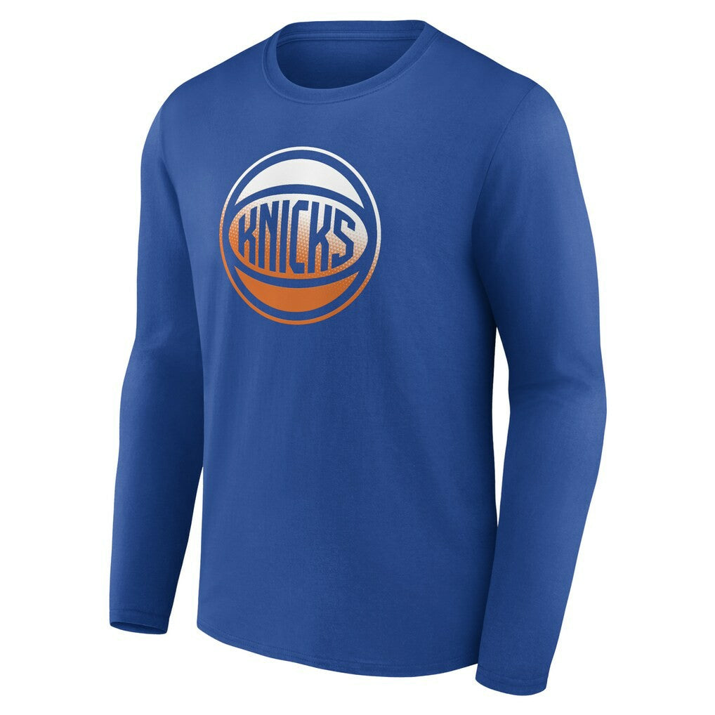 New York Knicks Gradient Logo Long Sleeve T-Shirt - Blue sale