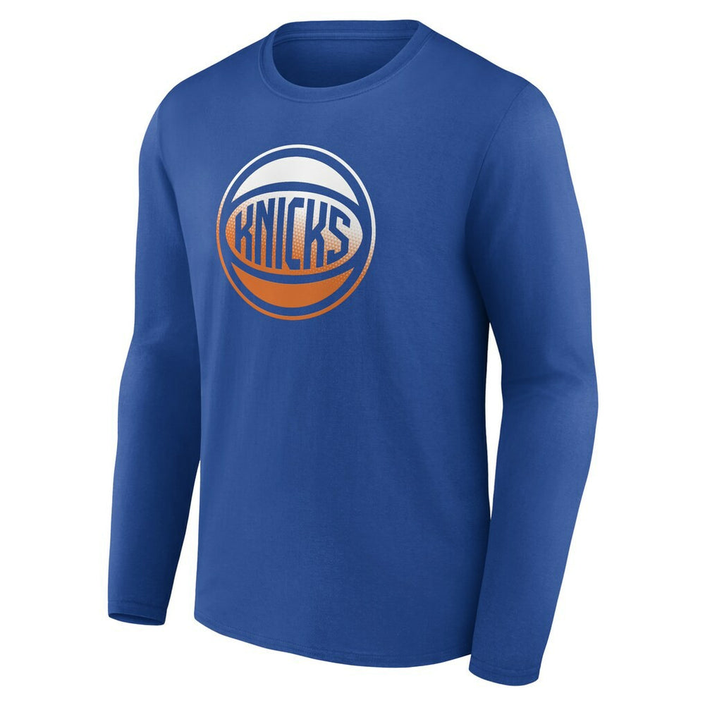 New York Knicks Gradient Logo Long Sleeve T-Shirt - Blue sale