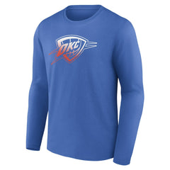 Oklahoma City Thunder Gradient Logo Long Sleeve T-Shirt - Blue for sale