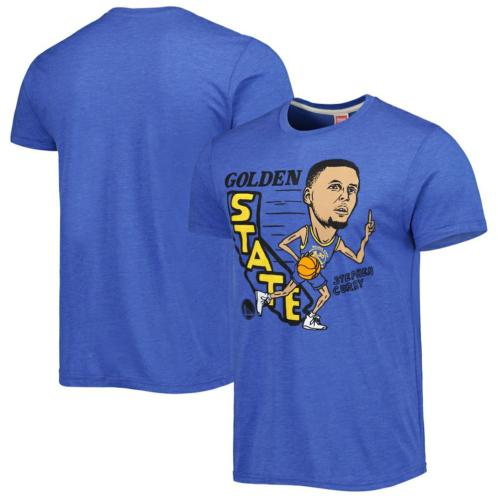 Stephen Curry Golden State Warriors Homage Caricature Tri-Blend T-Shirt sale - Royal online