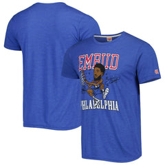 Joel Embiid Philadelphia 76ers Homage Caricature Tri-Blend T-Shirt - Royal cheap