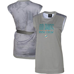 Miami Dolphins Women's No Sweat Tank Top - Gray cheap