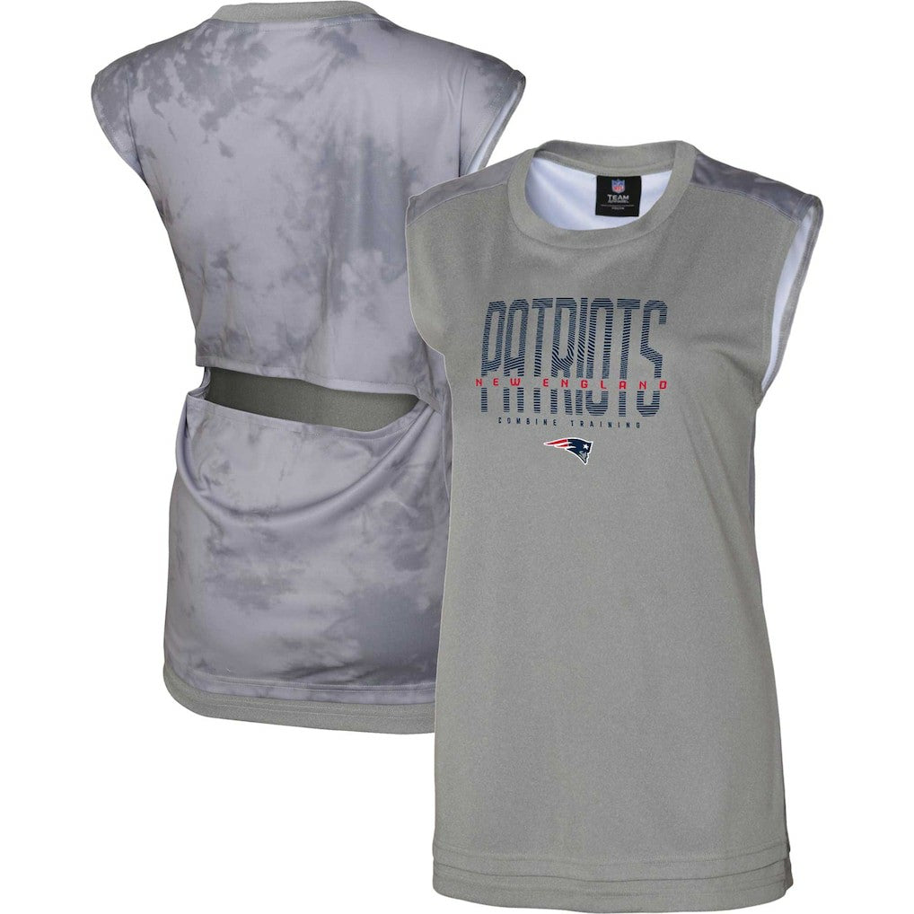 New England Patriots Women's No Sweat Tank Top - Gray on sale