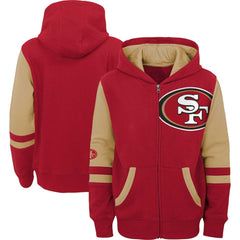 San Francisco 49ers Preschool Stadium Color Block Full-Zip Hoodie - Scarlet sale