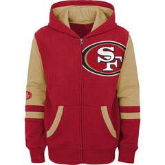 San Francisco 49ers Preschool Stadium Color Block Full-Zip Hoodie - Scarlet sale