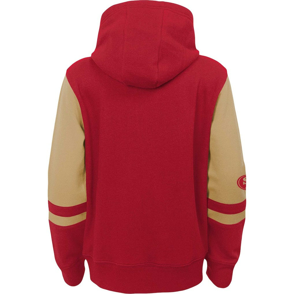 San Francisco 49ers Preschool Stadium Color Block Full-Zip Hoodie - Scarlet sale