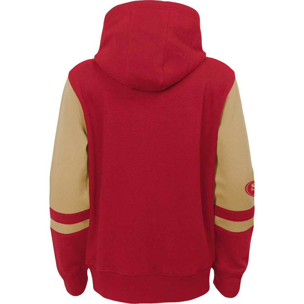 San Francisco 49ers Preschool Stadium Color Block Full-Zip Hoodie - Scarlet sale