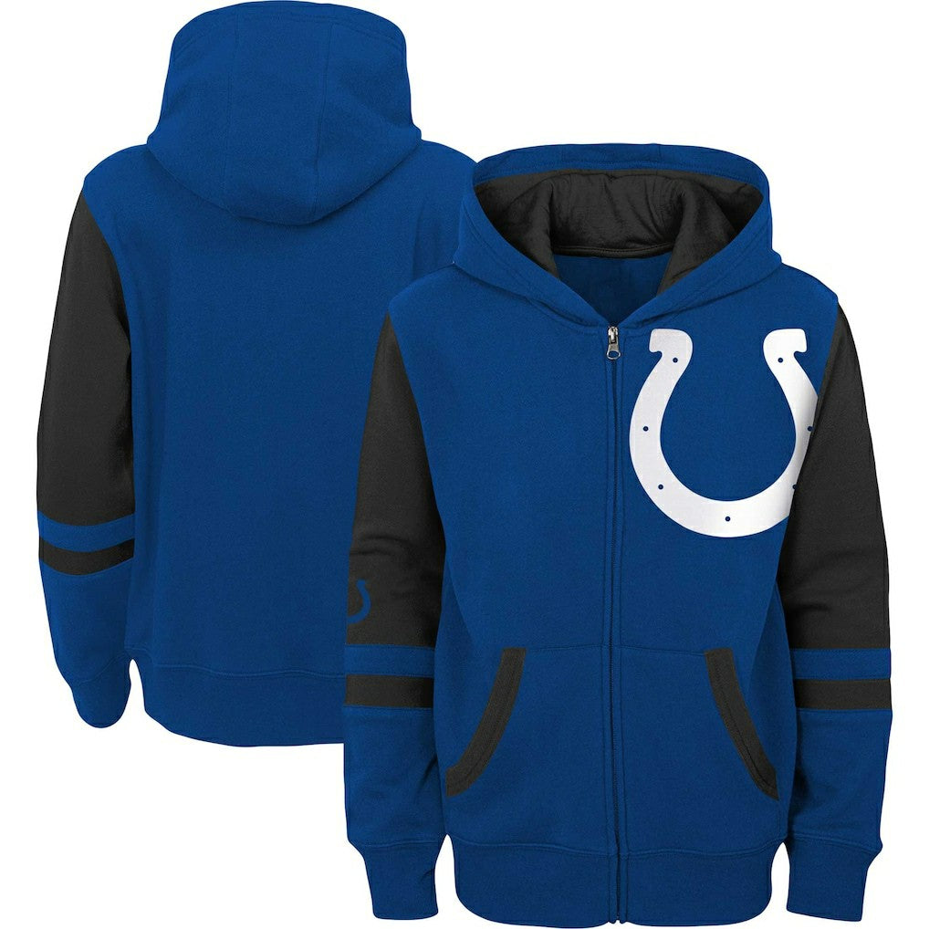 Indianapolis Colts Preschool Stadium Color Block Full-Zip Hoodie - Royal discount
