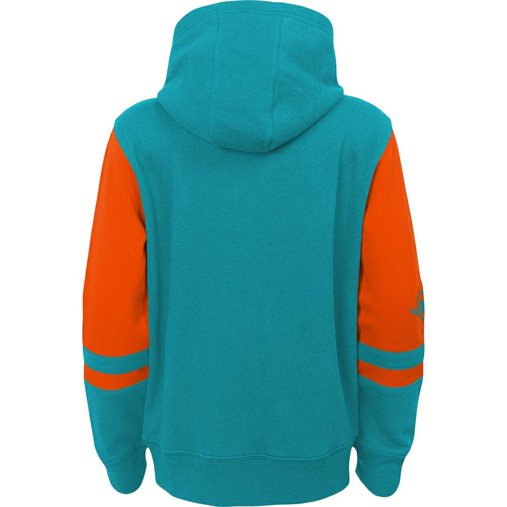 Miami Dolphins Preschool Stadium Color Block Full-Zip Hoodie - Aqua on sale