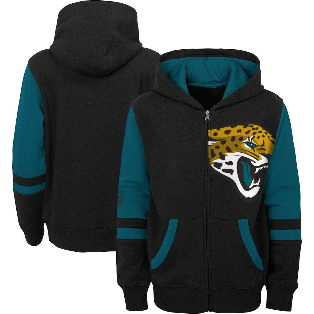 Jacksonville Jaguars Preschool Stadium Color Block Full-Zip Hoodie - Black cheap