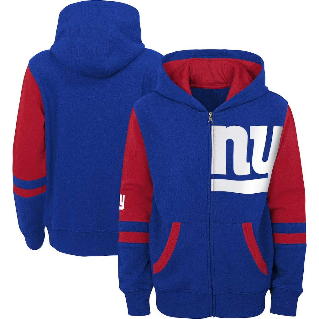 New York Giants Preschool Stadium Color Block Full-Zip Hoodie - Royal cheap
