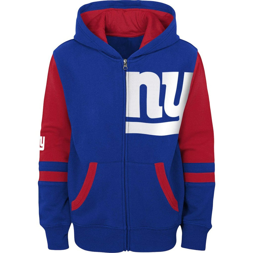New York Giants Preschool Stadium Color Block Full-Zip Hoodie - Royal cheap
