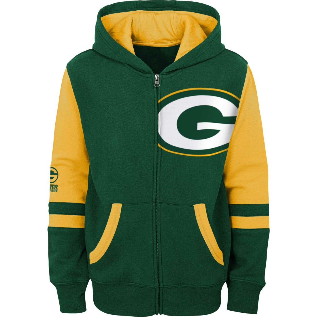 Green Bay Packers Preschool Stadium Color Block Full-Zip Hoodie - Green online