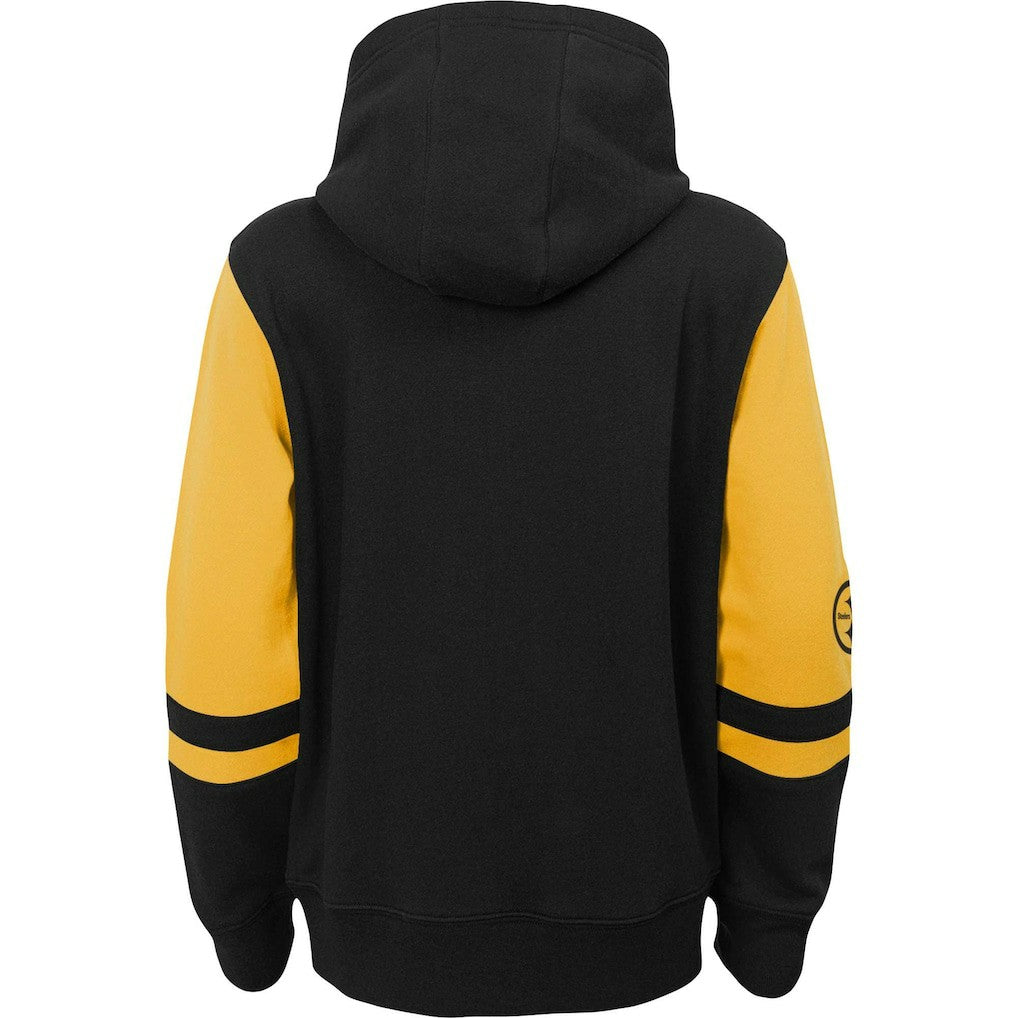 Pittsburgh Steelers Preschool Stadium Color Block Full-Zip Hoodie - Black sale