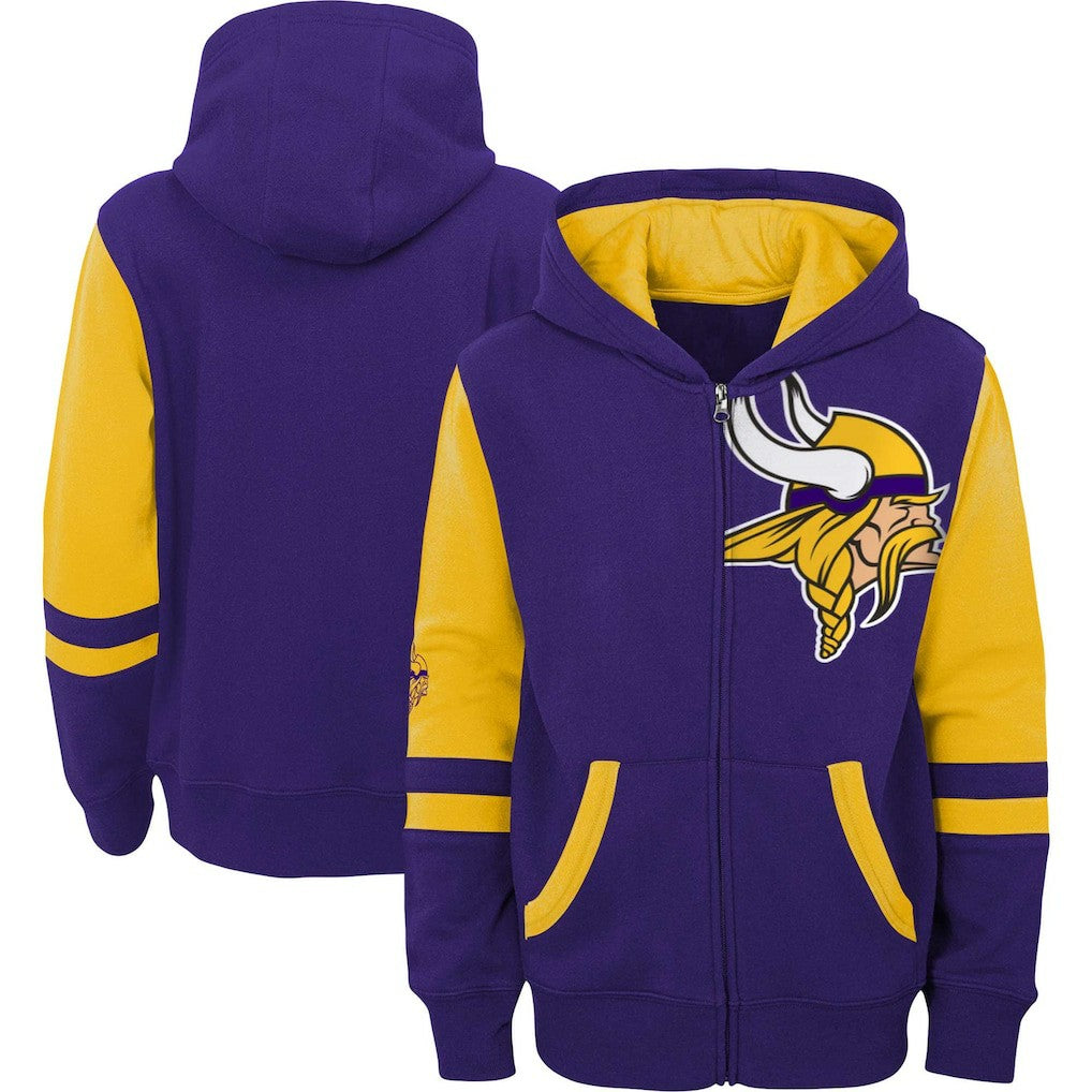 Minnesota Vikings Preschool Stadium Color Block Full-Zip Hoodie - Purple online