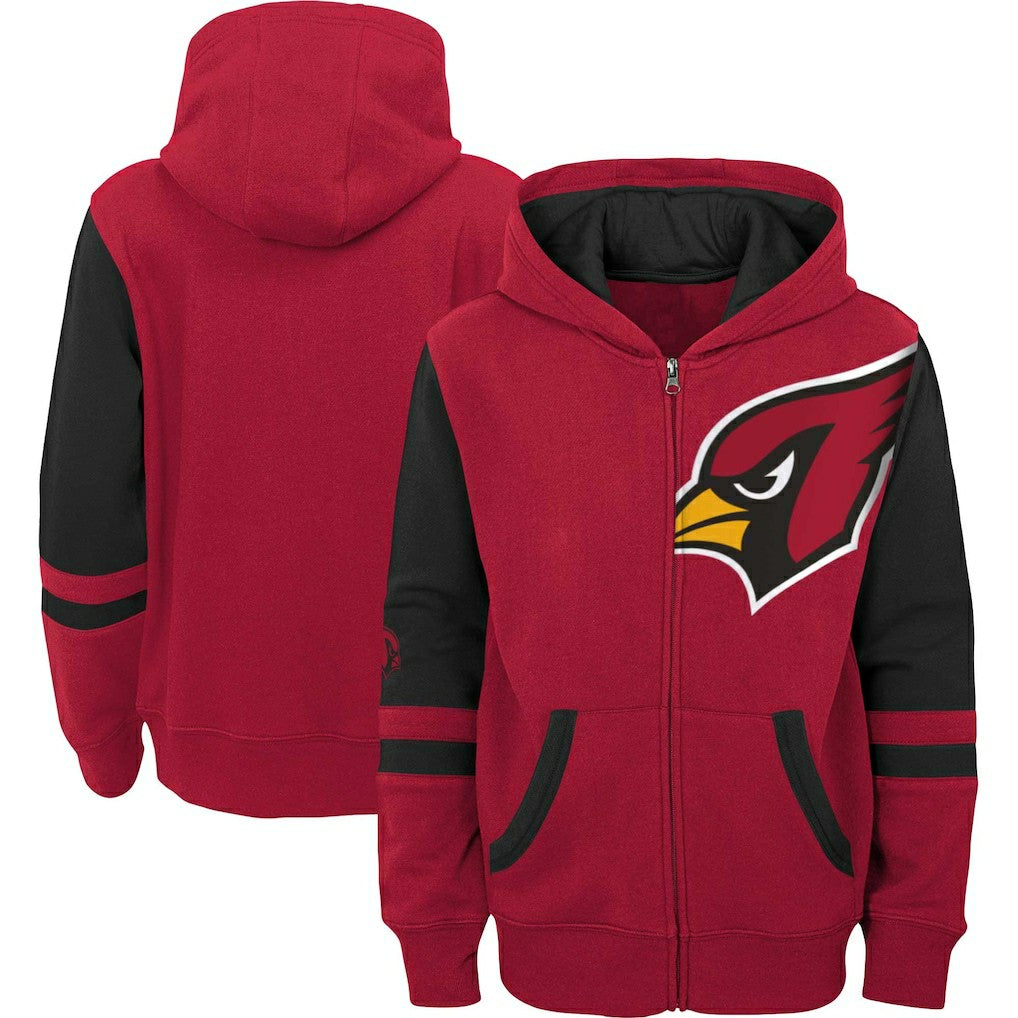 Arizona Cardinals Youth Colorblock Full-Zip Hoodie - Cardinal outlet