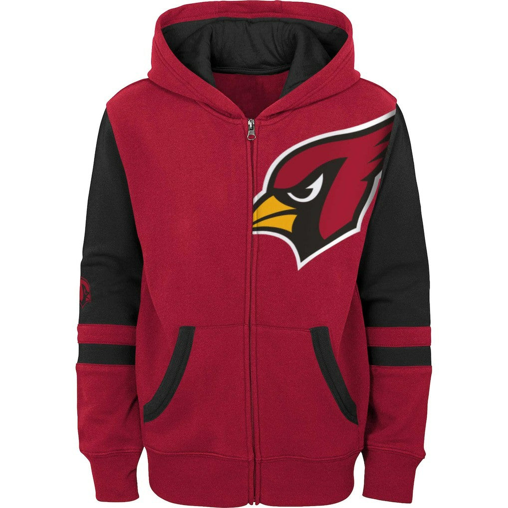 Arizona Cardinals Youth Colorblock Full-Zip Hoodie - Cardinal outlet