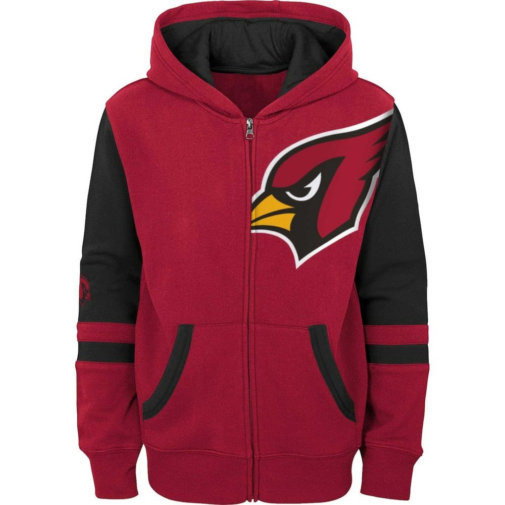 Arizona Cardinals Youth Colorblock Full-Zip Hoodie - Cardinal outlet