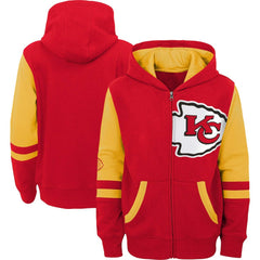 Kansas City Chiefs Youth Colorblock Full-Zip Hoodie - Red outlet