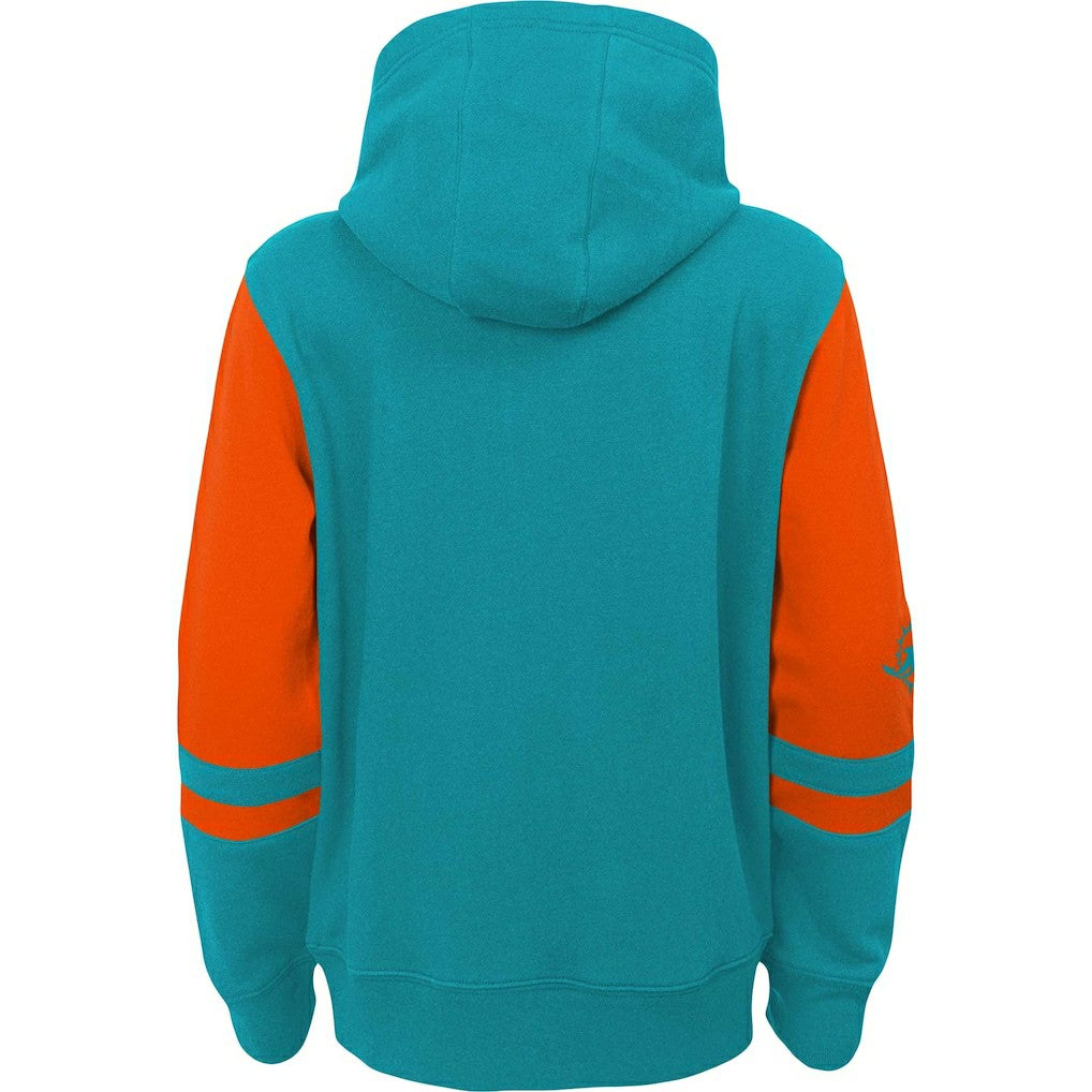Miami Dolphins Youth Colorblock Full-Zip Hoodie - Aqua outlet