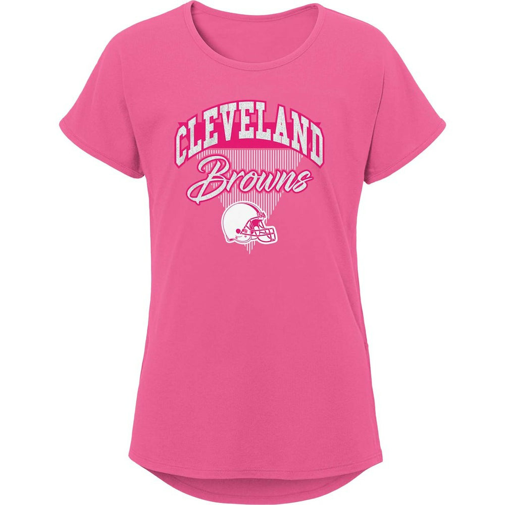 Cleveland Browns Girls Youth Playtime Dolman T-Shirt - Pink outlet