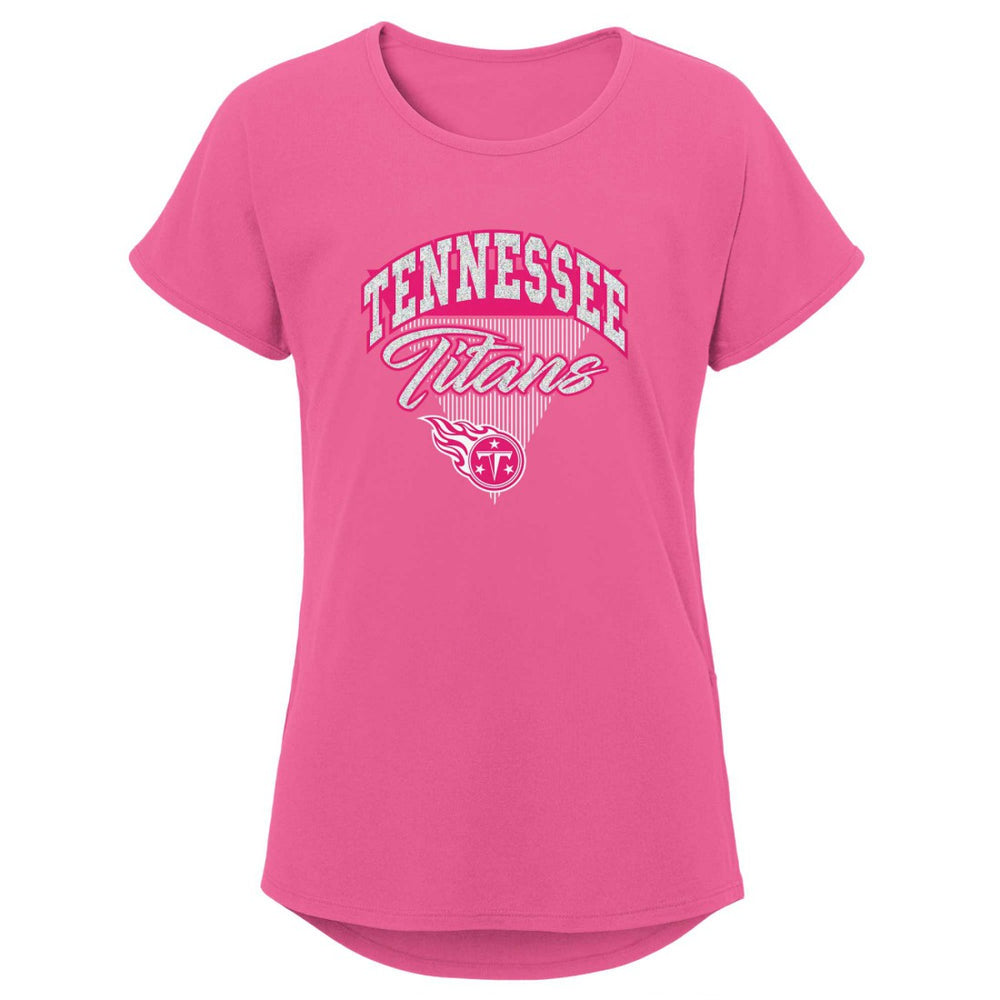 Tennessee Titans Girls Youth Playtime Dolman T-Shirt - Pink for sale