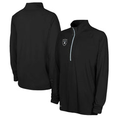 Las Vegas Raiders Combine Authentic Raglan Quarter-Zip Top - Black discount