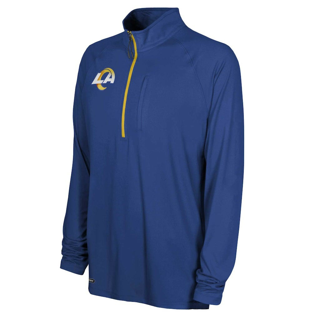 Los Angeles Rams Combine Authentic Raglan Quarter-Zip Top - Royal sale