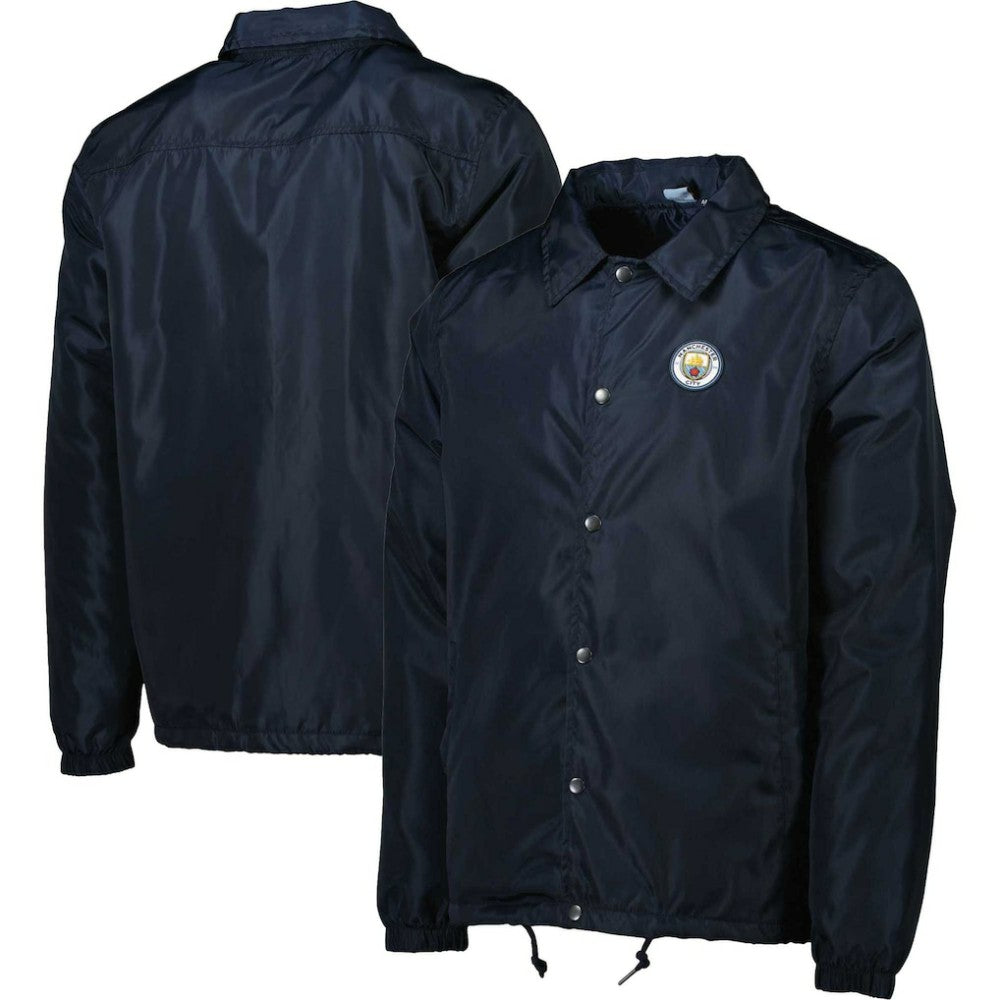 Manchester City Coaches Full-Snap Jacket - Navy discount