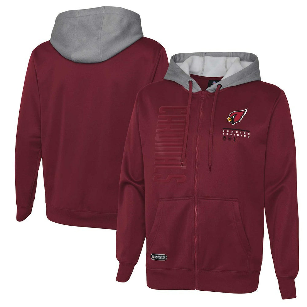 Arizona Cardinals Combine Authentic Field Play Full-Zip Hoodie Sweatshirt - Cardinal online