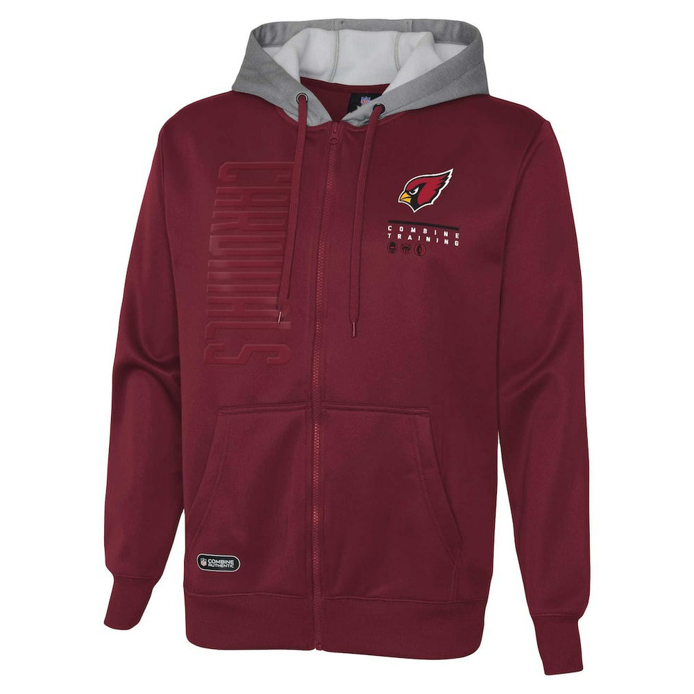 Arizona Cardinals Combine Authentic Field Play Full-Zip Hoodie Sweatshirt - Cardinal online