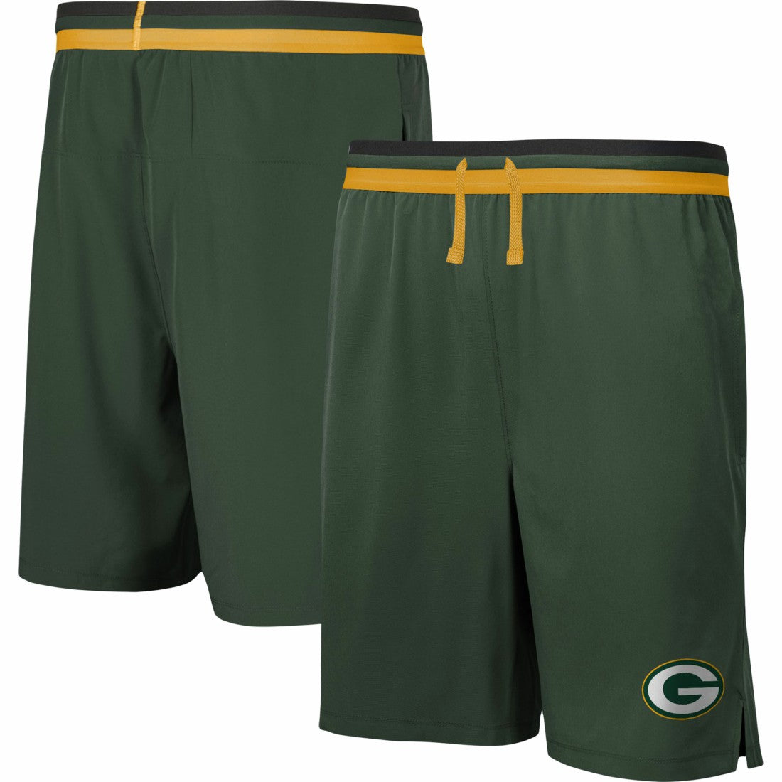 Green Bay Packers Cool Down Tri-Color Elastic Training Shorts - Green discount