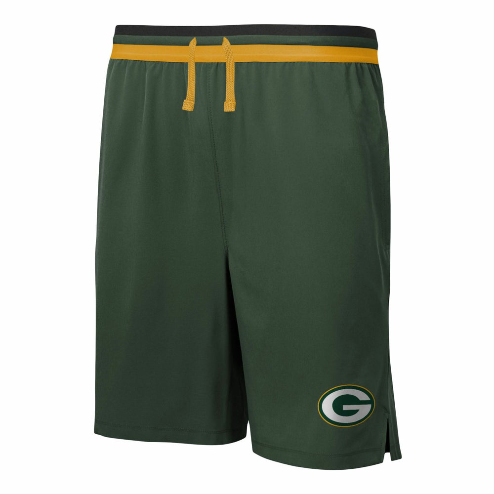 Green Bay Packers Cool Down Tri-Color Elastic Training Shorts - Green discount