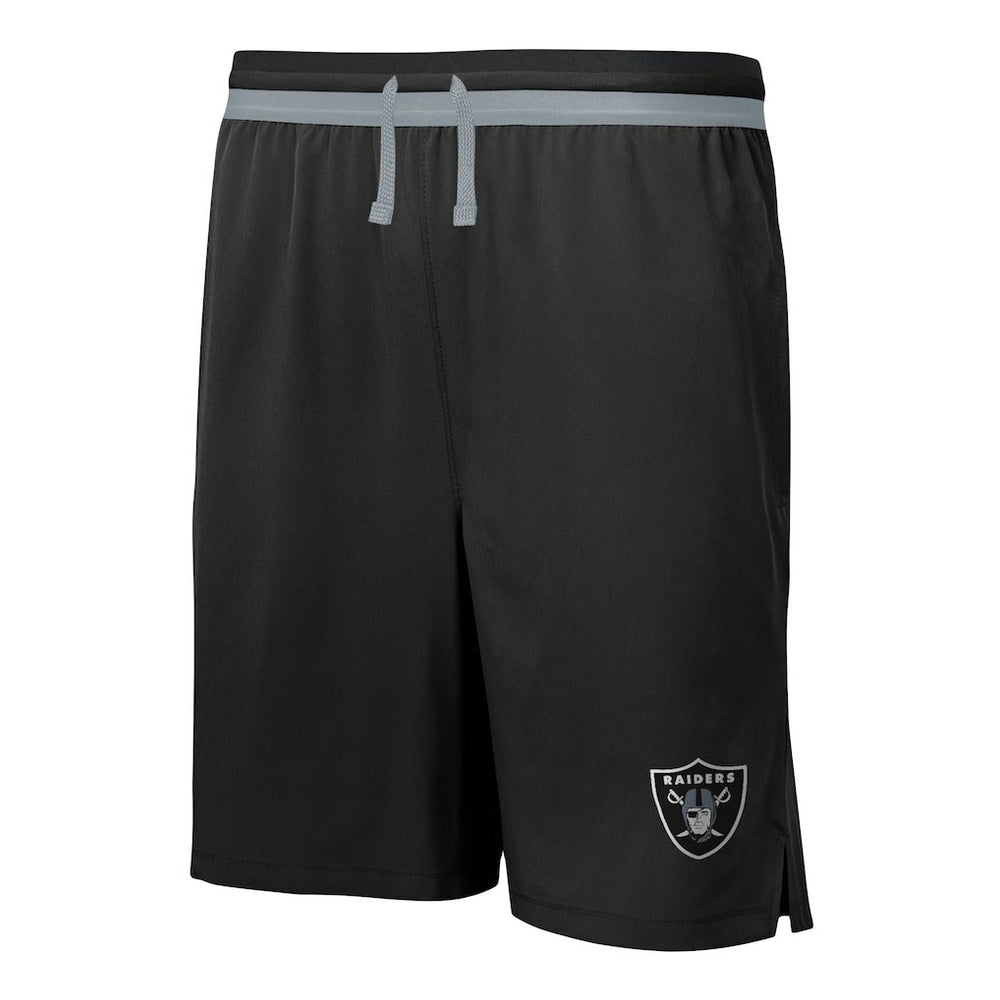 Las Vegas Raiders Cool Down Tri-Color Elastic Training Shorts - Black for sale