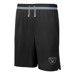 Las Vegas Raiders Cool Down Tri-Color Elastic Training Shorts - Black for sale