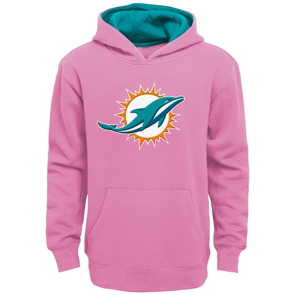 Miami Dolphins Girls Youth Prime Pullover Hoodie - Pink on sale