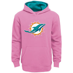 Miami Dolphins Girls Youth Prime Pullover Hoodie - Pink on sale