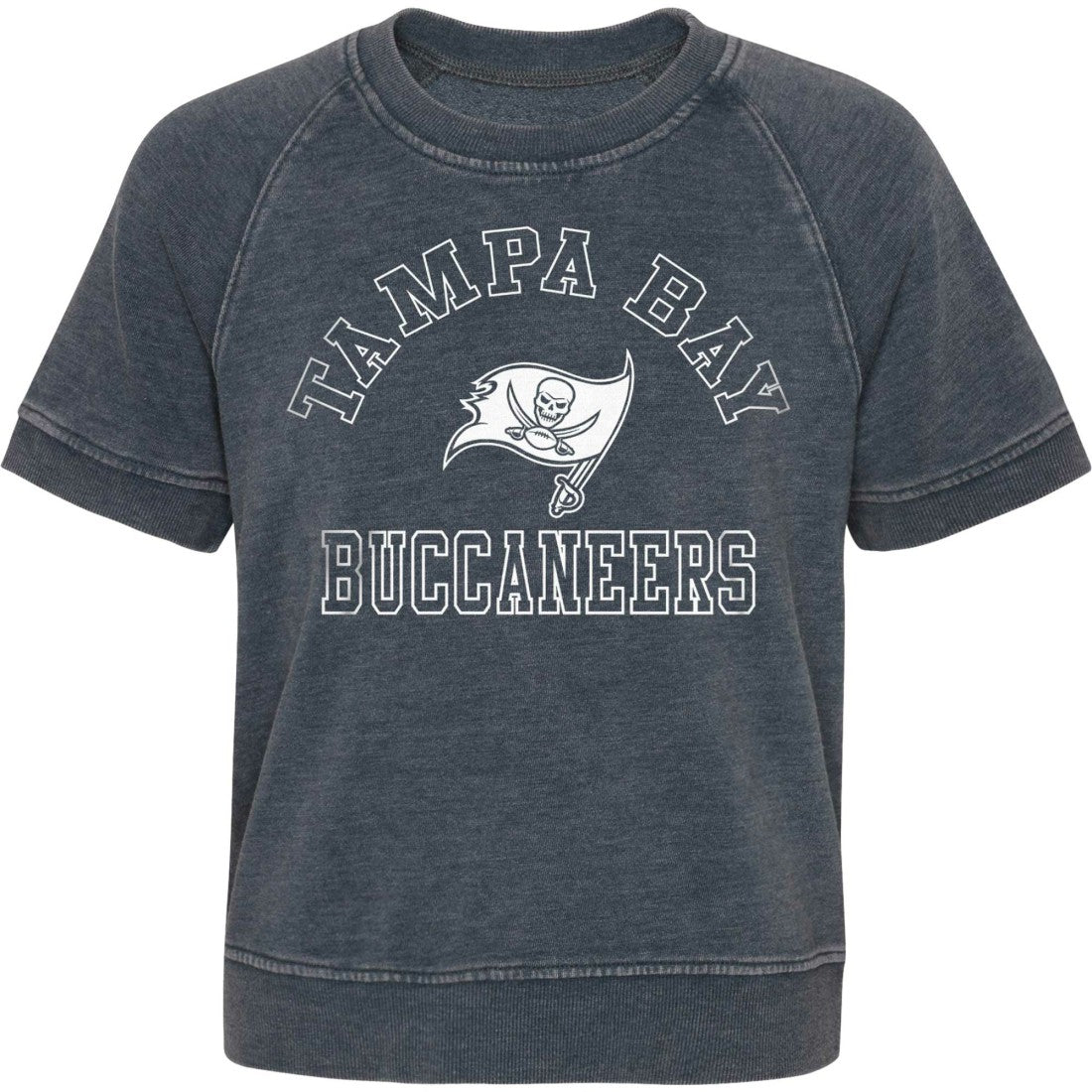 Tampa Bay Buccaneers Girls Juniors Cheer Squad Raglan T-Shirt - Heather Charcoal sale