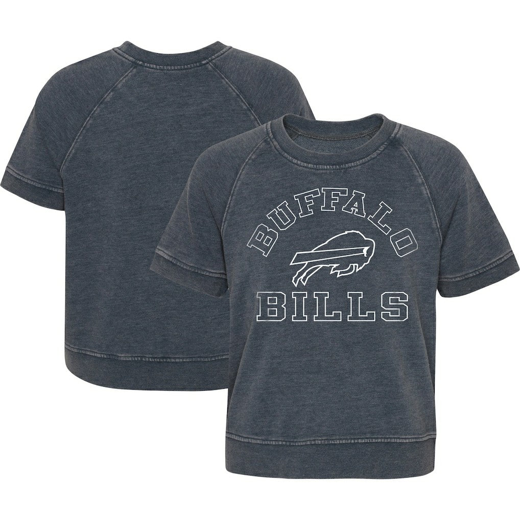 Buffalo Bills Girls Juniors Cheer Squad Raglan T-Shirt - Heather Charcoal sale