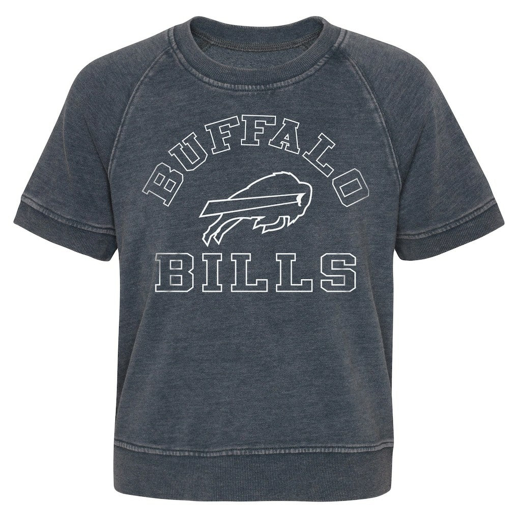 Buffalo Bills Girls Juniors Cheer Squad Raglan T-Shirt - Heather Charcoal sale
