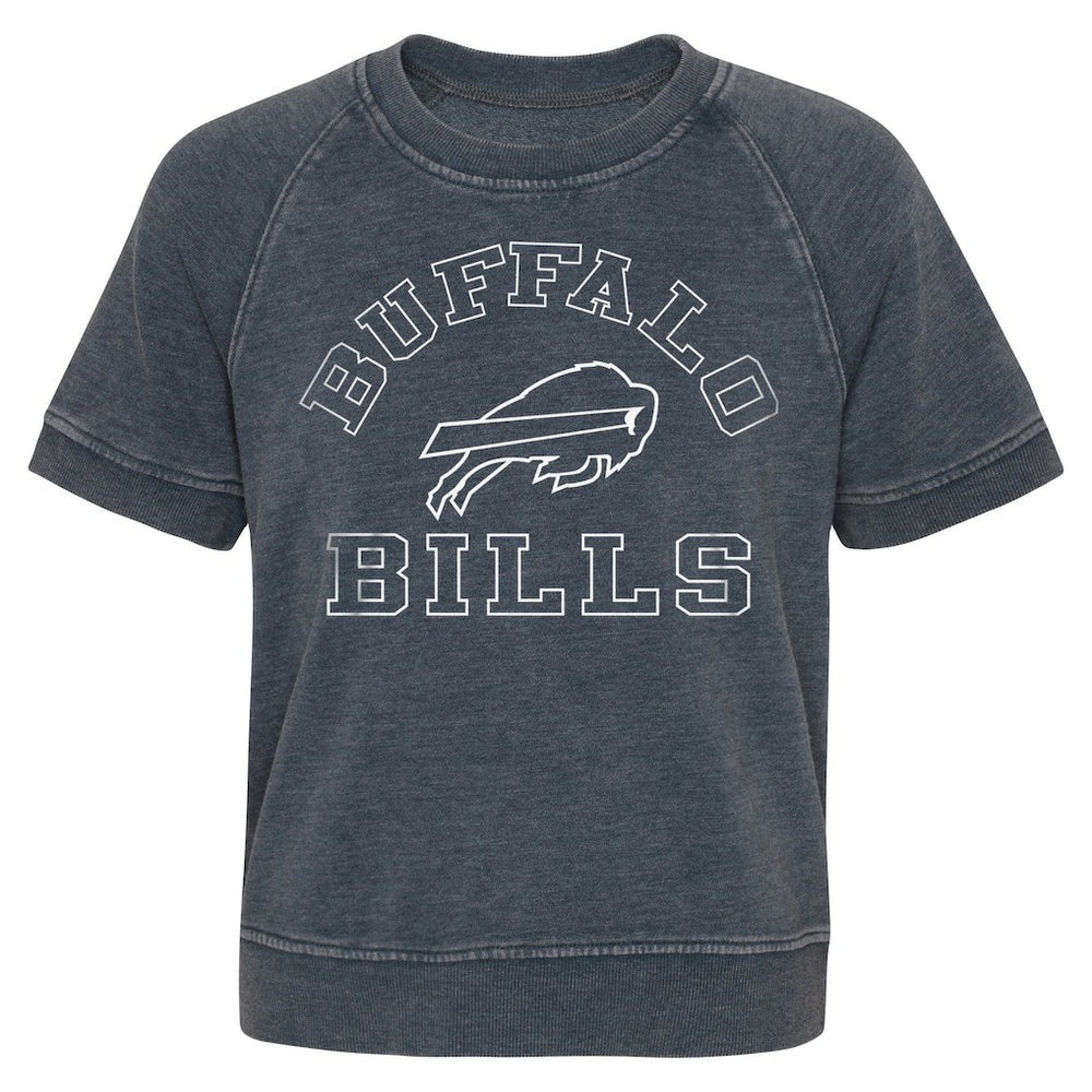 Buffalo Bills Girls Juniors Cheer Squad Raglan T-Shirt - Heather Charcoal sale