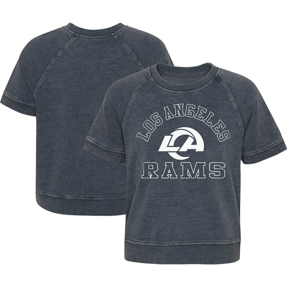 Los Angeles Rams Girls Juniors Cheer Squad Raglan T-Shirt - Heather Charcoal on sale