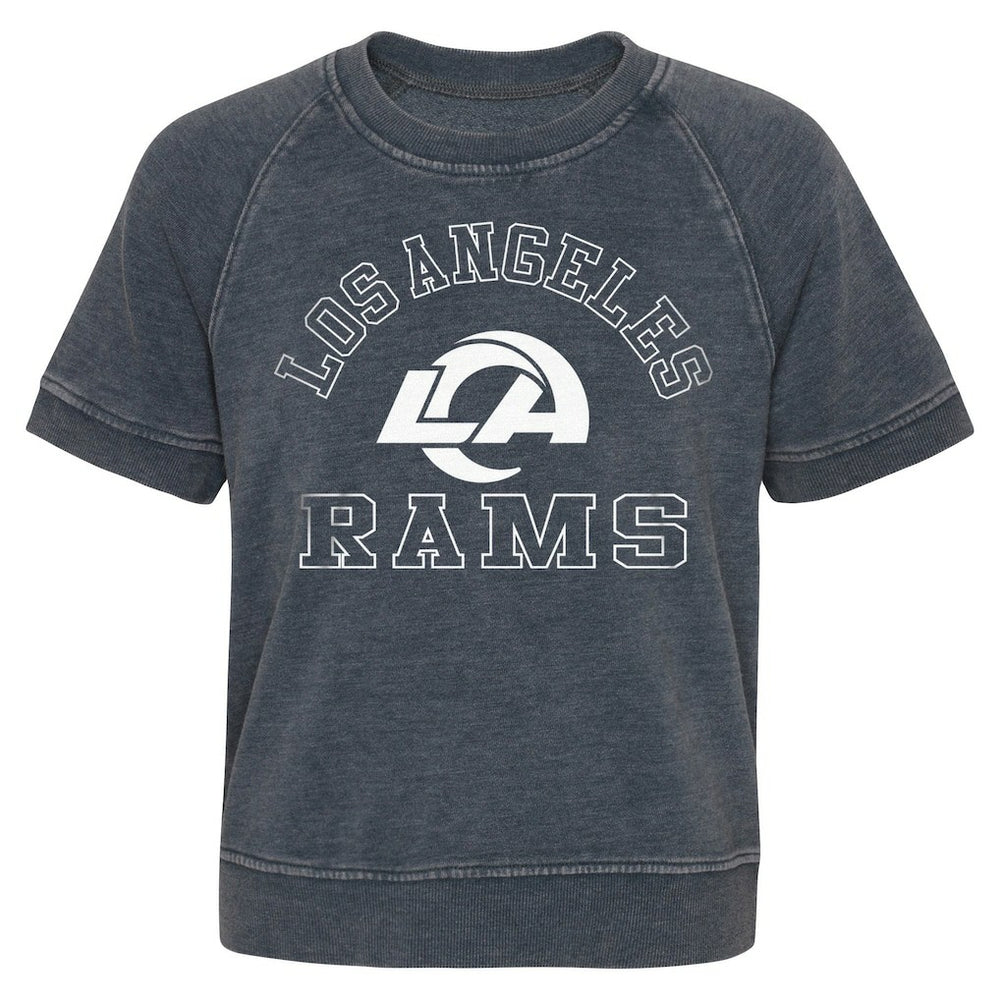 Los Angeles Rams Girls Juniors Cheer Squad Raglan T-Shirt - Heather Charcoal on sale