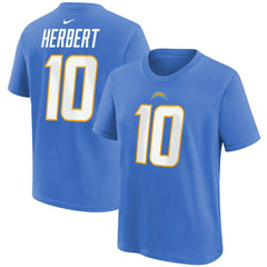 Justin Herbert Los Angeles Chargers Youth Player Name & Number T-Shirt - Powder Blue | Nike for sale