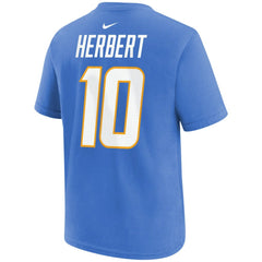 Justin Herbert Los Angeles Chargers Youth Player Name & Number T-Shirt - Powder Blue | Nike for sale