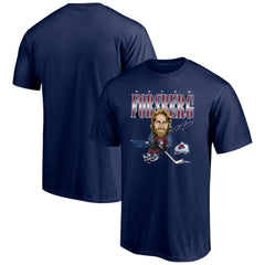 Peter Forsberg Colorado Avalanche Player Caricature T-Shirt Navy