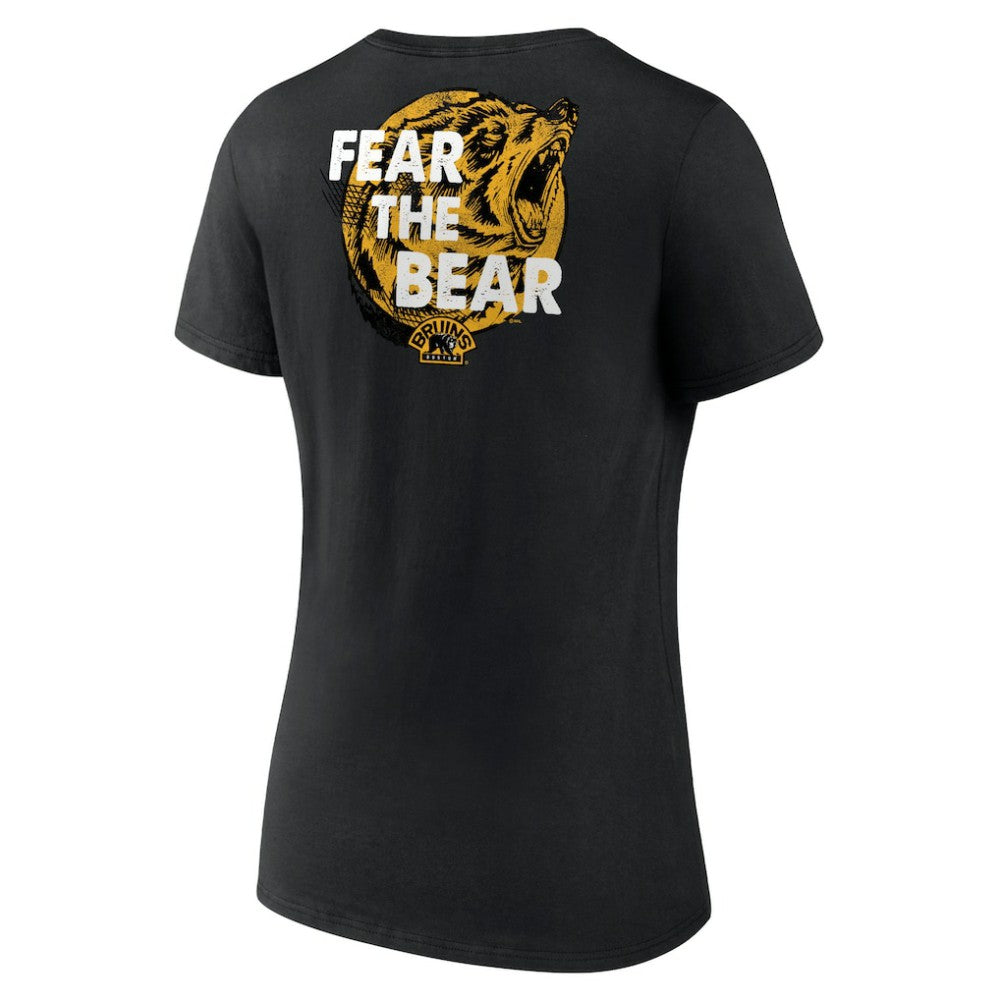 Boston Bruins Women's Territorial V-Neck T-Shirt Black