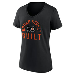 Philadelphia Flyers Women's Shout Out V-Neck T-Shirt Black