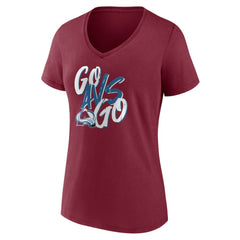 Colorado Avalanche Women's Proclamation V-Neck T-Shirt Burgundy