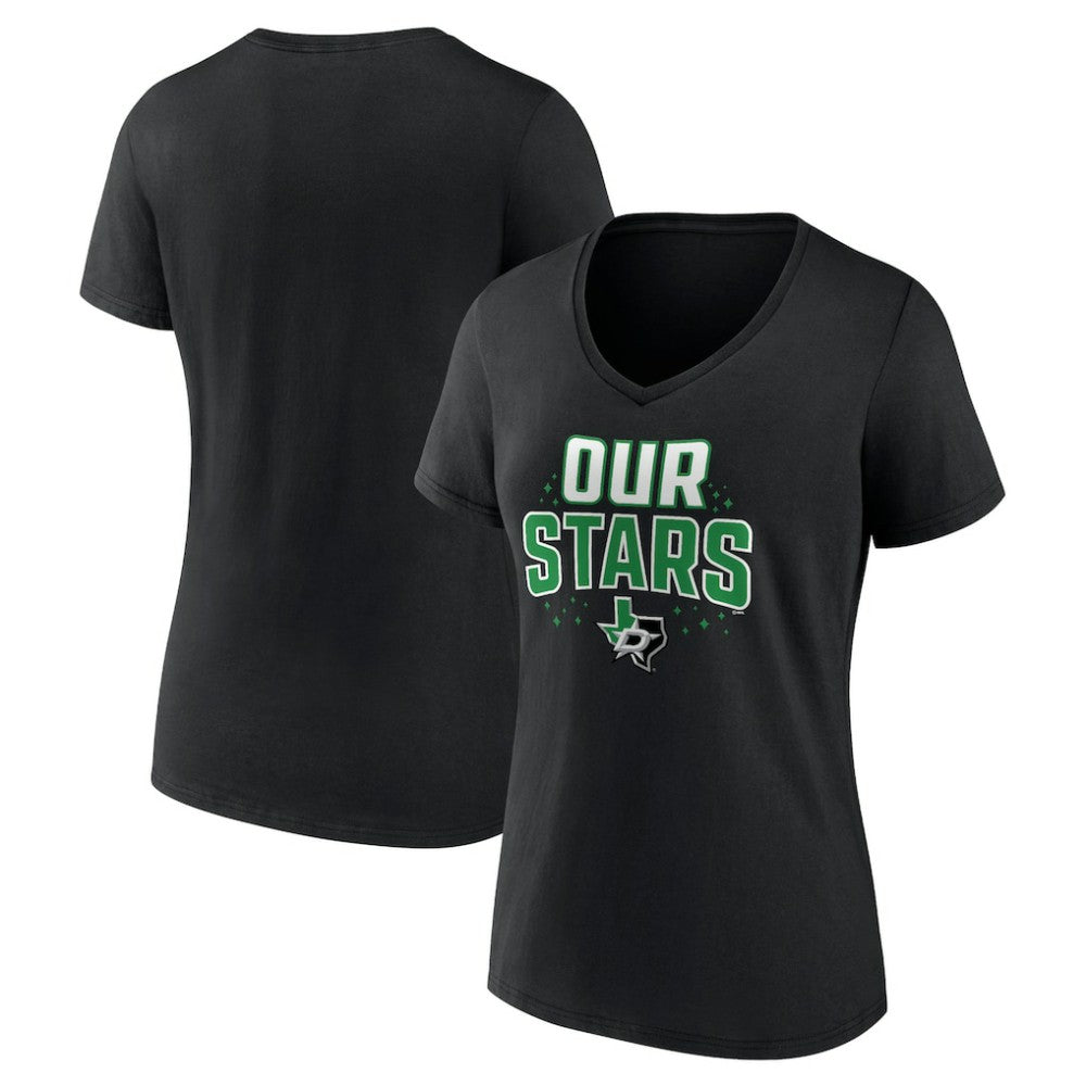 Dallas Stars Women's Proclamation V-Neck T-Shirt Black